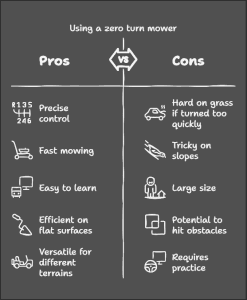 pros and cons of zero turn mower